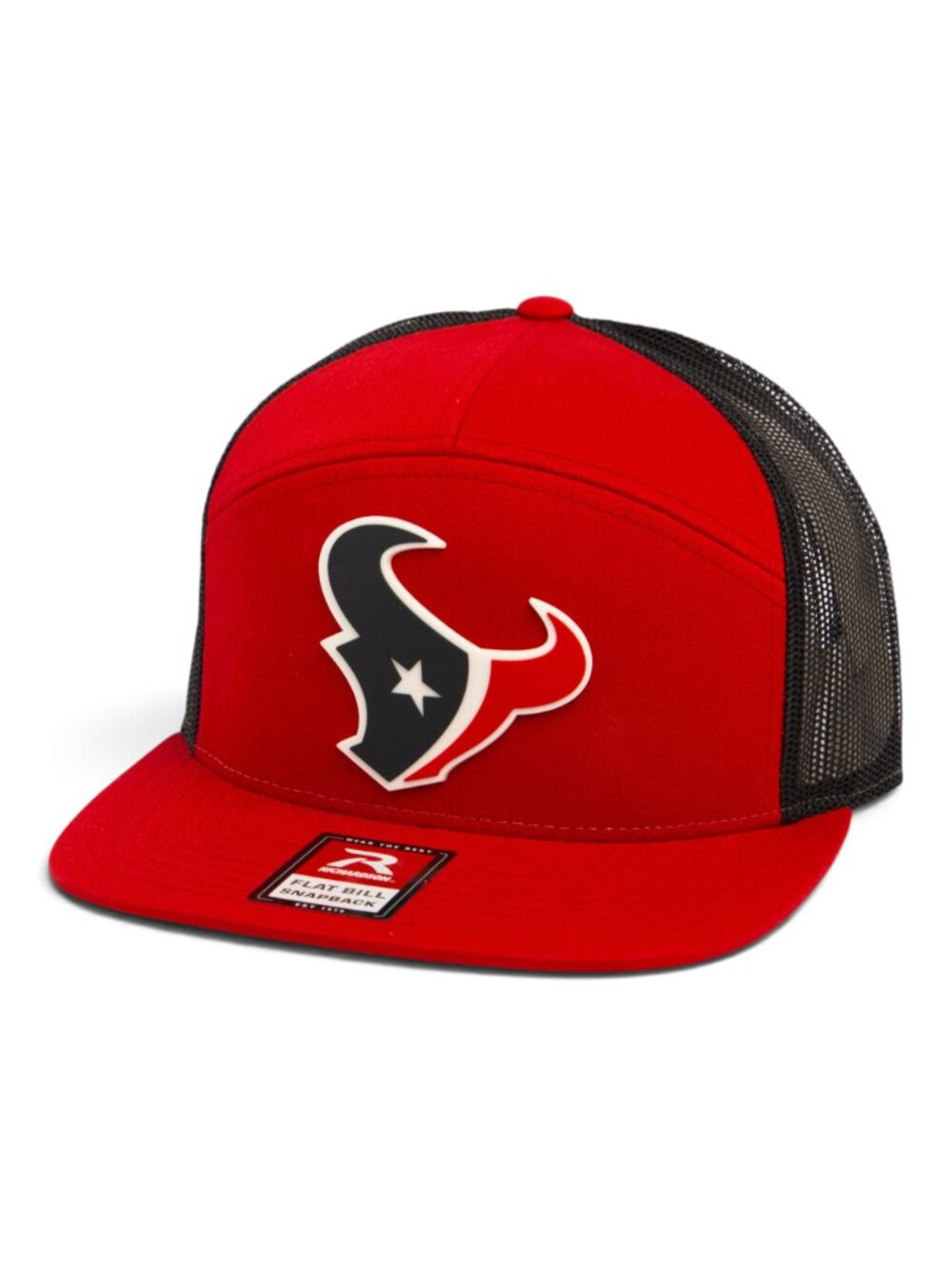 Houston Texans 3D Snapback Seven-Panel Flat Bill Trucker Hat- Red/ Black